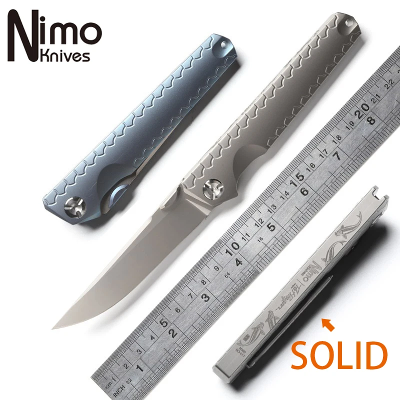 Тактический складной нож nimo koi M390 с шарикоподшипником титановая ручка карманные