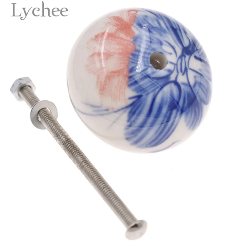 Lychee китайский стиль синий и белый фарфор выдвижной ящик цветочный узор Шкаф