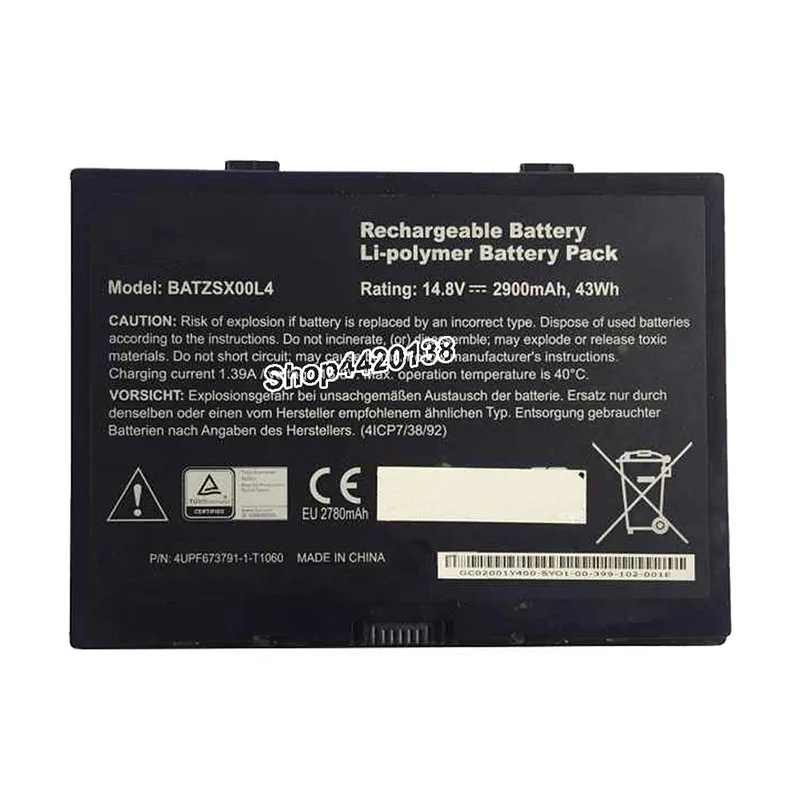 7XINbox 43Wh 2900mAh 14 8 V подлинный BATZSX00L4 Аккумулятор для ноутбука Medion R12 XR12 Настольный ПК