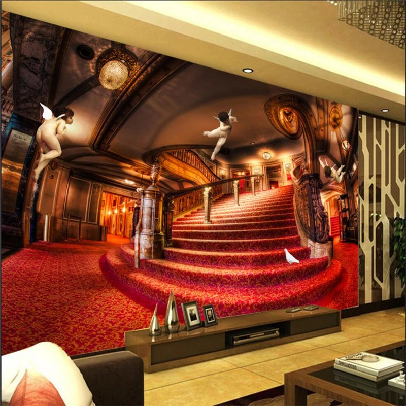 

beibehang Custom 3d wallpaper European royal aristocrat 3d angel wallpaper sofa living room bedroom wall TV wall decoration