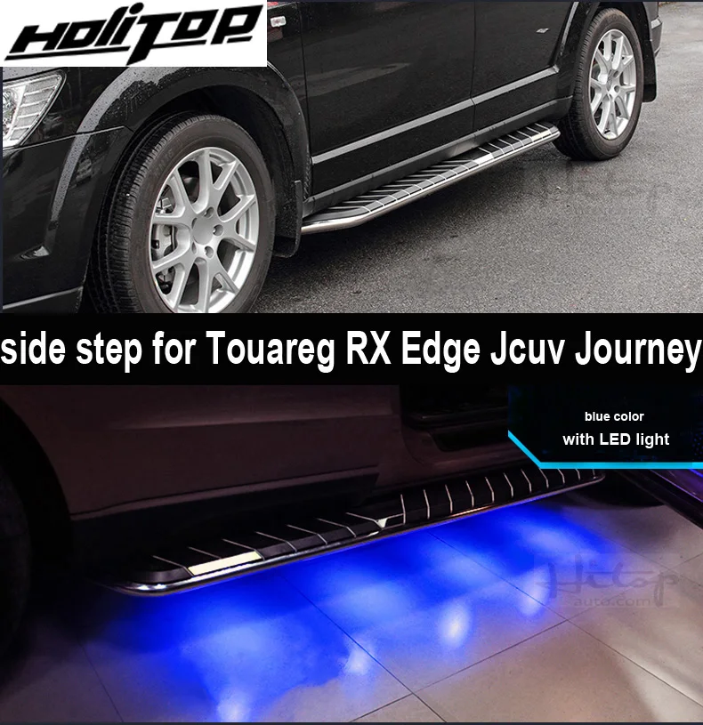Для VW Touareg/Edge/RX /JCUV/Journey running board side step nerf bar с светодиодный светильник очень