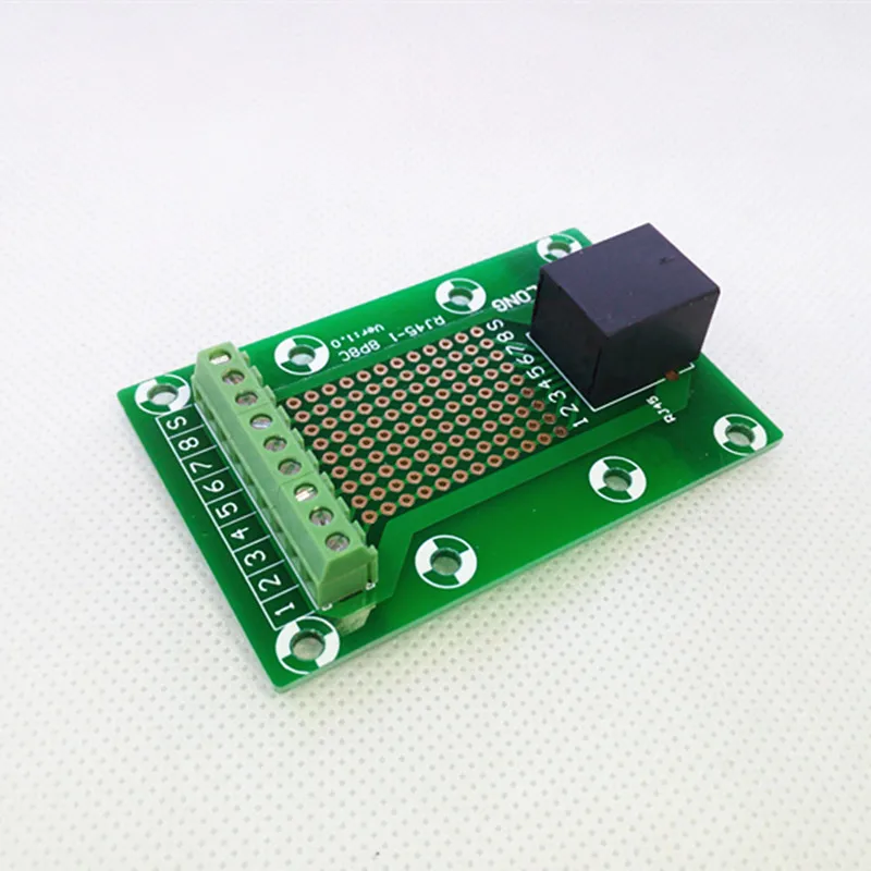 RJ45 8P8C Jack 1-Way Buss Breakout Board, клеммный блок, разъем