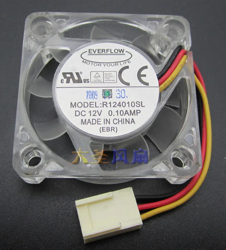 Новый оригинальный 3-линейный охлаждающий вентилятор 40*40*10 мм, 12 В, 0,10 А