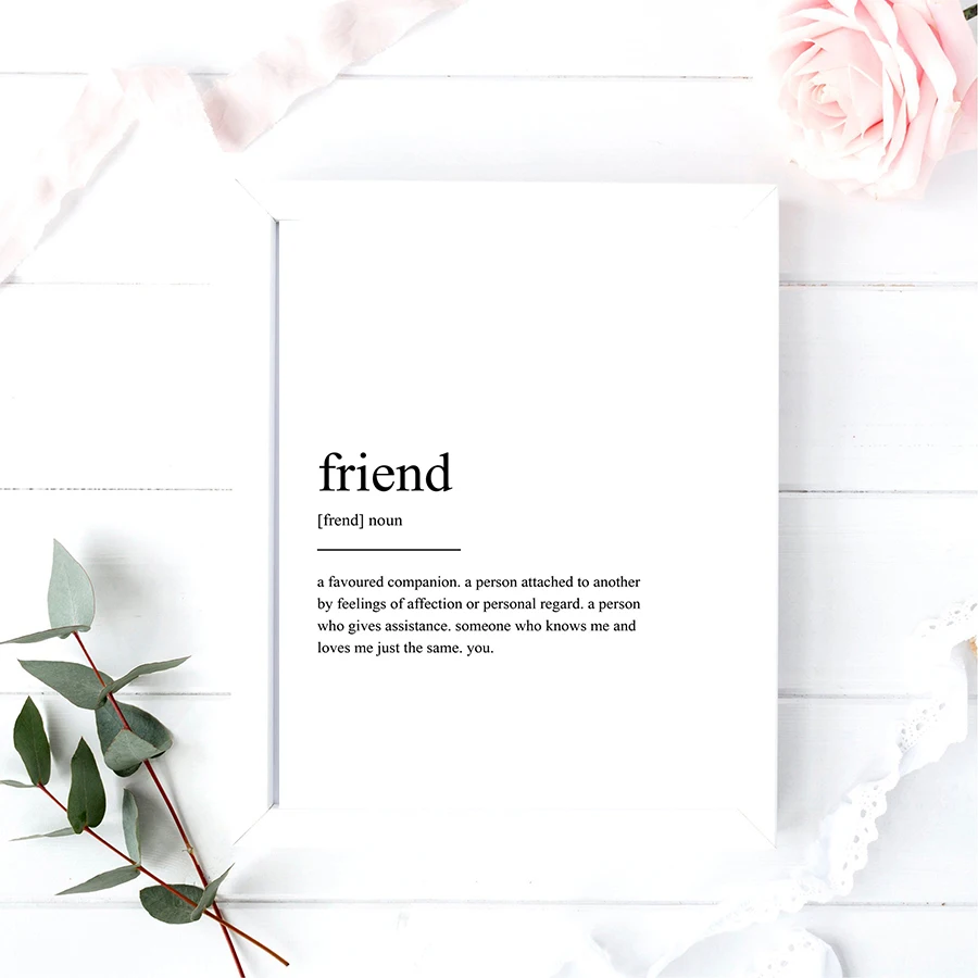 Цитаты друзей Blcak и белый постер художественная живопись нордическая