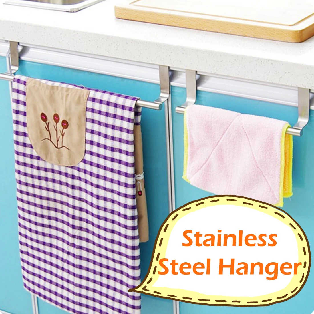 

Cabinet Drawer Towel Hanging Rack Storage Holder Door Hanger Kitchen Bathroom Towel Hanger Wall Mounted Towel Holder