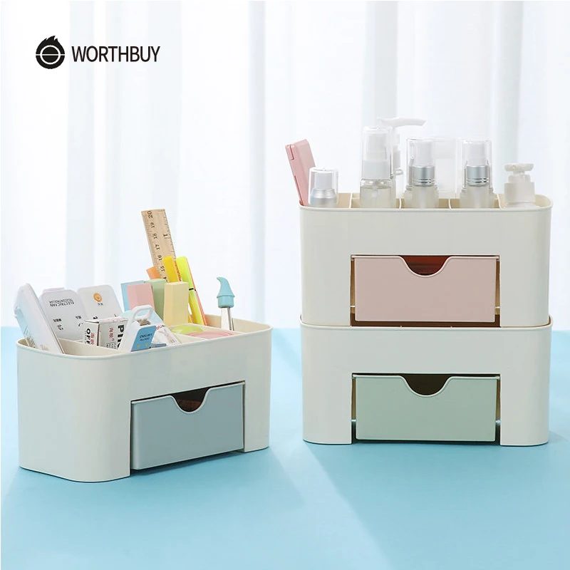 WORTHBUY многофункциональная Косметическая пластиковая коробка для органайзера