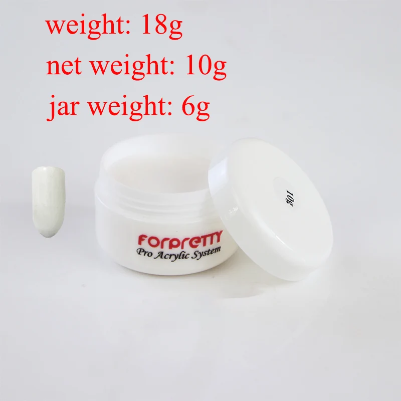 white acrylic powder Акрил ic порошок forpretty ногтей Акрил гель Чистый белый розовый 10g/горшок Unha, переводятся на ногти при помощи Acrilico полимерный маникюр ногтей советы Акрил ique акрил - Цвет: white acrylic powder