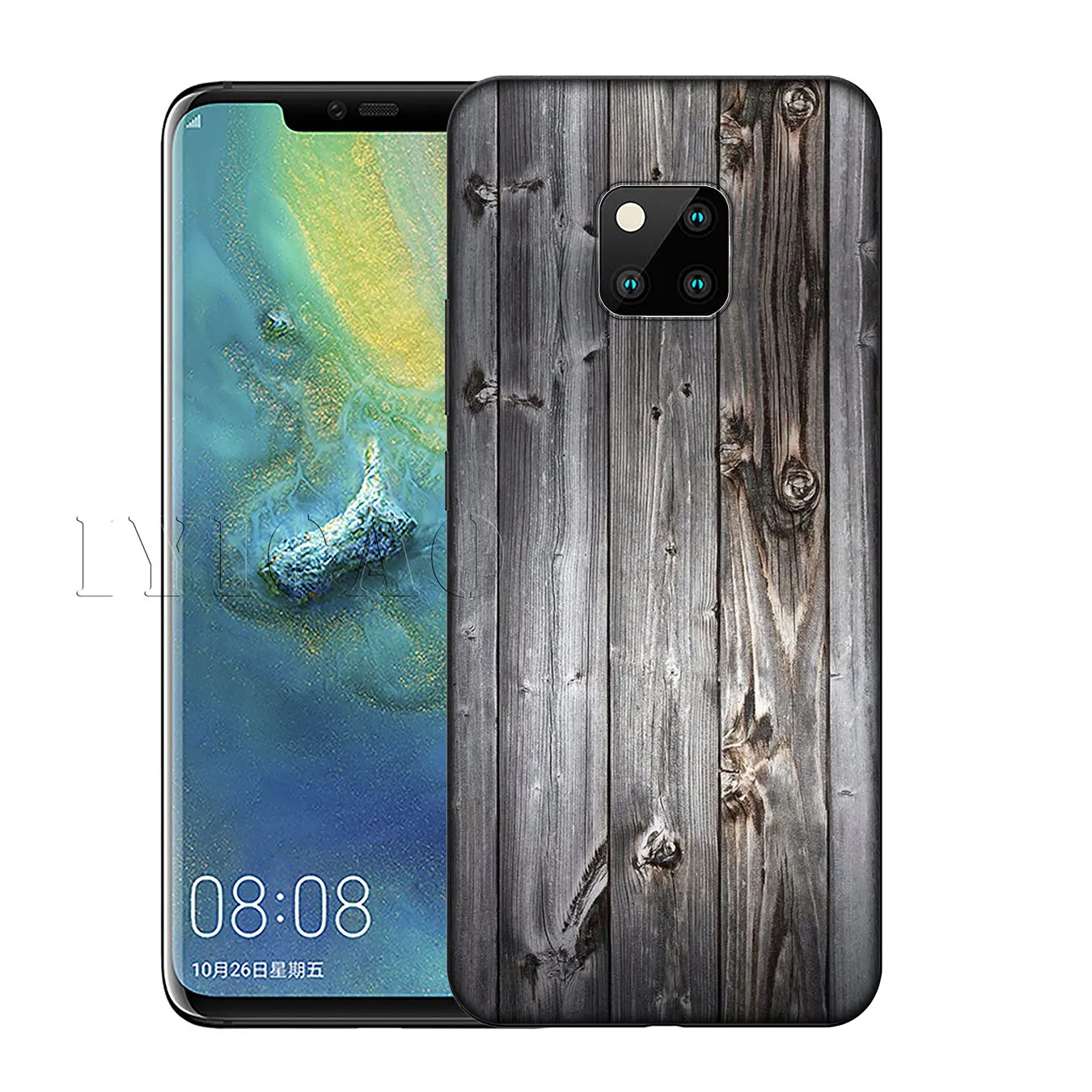 IYICAO Wood grain Silicone Soft Case for Huawei Nova 3 3i 2i Mate 20 10 Pro Lite |