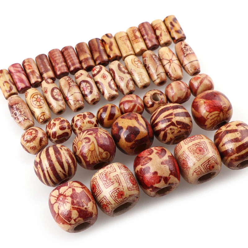 100PCs 15x7 мм завернутой древесины бусины для конечные бусины в форме цветов, DIY материал для ожерелья, браслета аксессуары платье с О-образным воротником, в подарок ребенку ремесло выбирается случайным образом