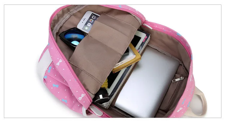 Printing Children Backpacks For Teenagers Girls Lightweight Waterproof School Bags Child Orthopedics Schoolbags 3pcs/set