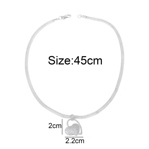 Женское Ожерелье-чокер в форме двух сердец модное ожерелье с подвесками изящная