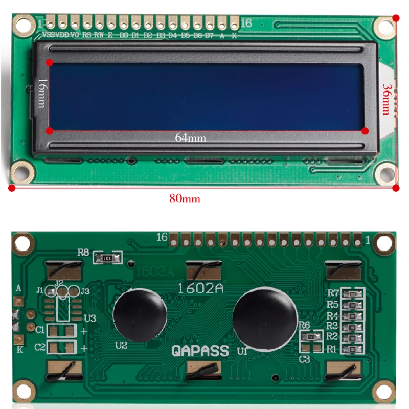 ЖК экран Raspberry Pi 1602 с клавиатурой дисплей модуль дисплея для 2/3 синим экраном и