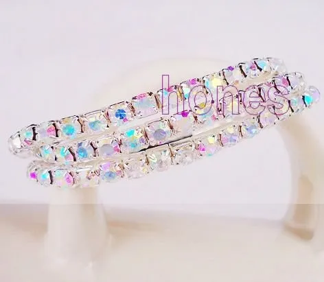 Браслет с кристаллами и фианитами в один ряд Стразы | Украшения аксессуары