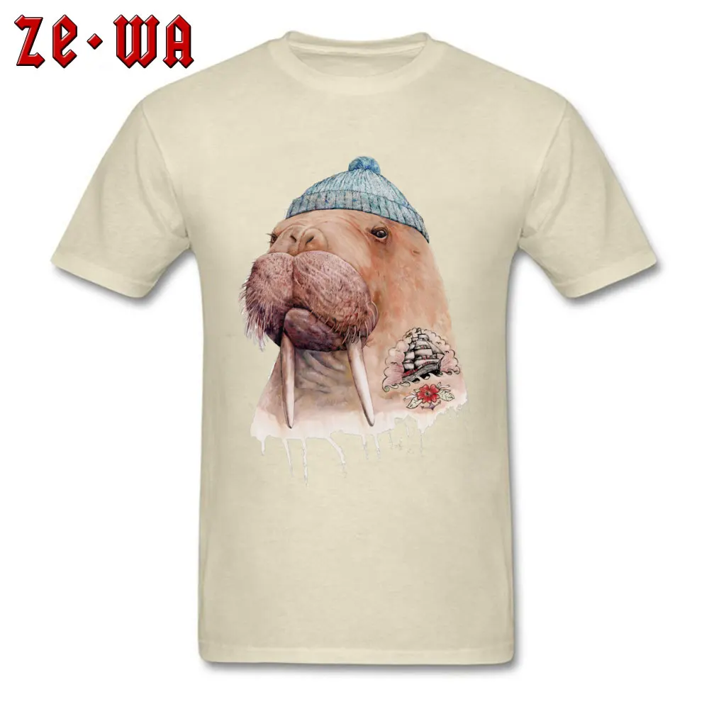 

Cute Tattooed Walrus T-Shirt Hip Hop Youth Love Animal Tops & Tees 100% Cotton Design Sweatshirts Funny T Shirts Summer Outfit