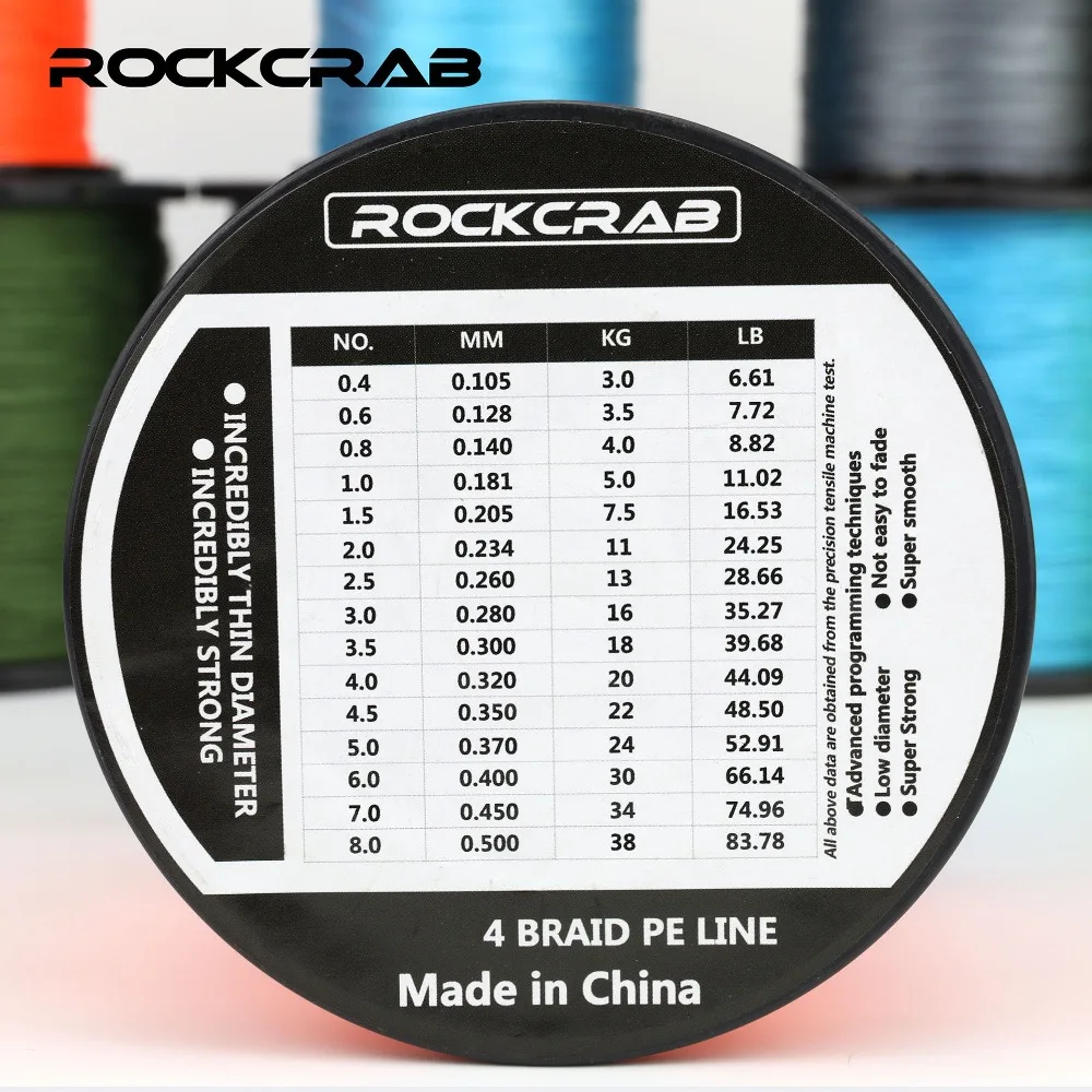 RockCrab бренд Viper X4 серия 500 м 547 ярдов 4 нити 8 66LB 100% PE леска плетеная рыболовная