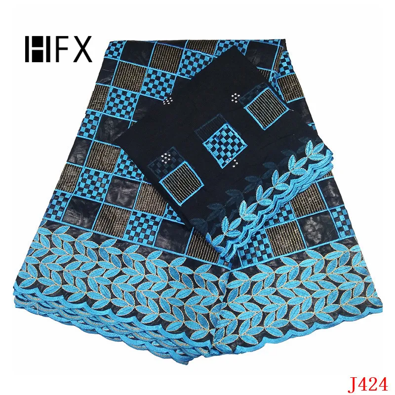 HFX Bazin Riche Getzner 7 ярдов женская розовая/Королевская Синяя Нигерия Африканская