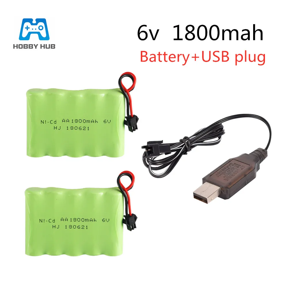 Аккумулятор Hobby Hub ni cd 6v 1800mah AA Радиоуправляемый автомобиль корабль робот