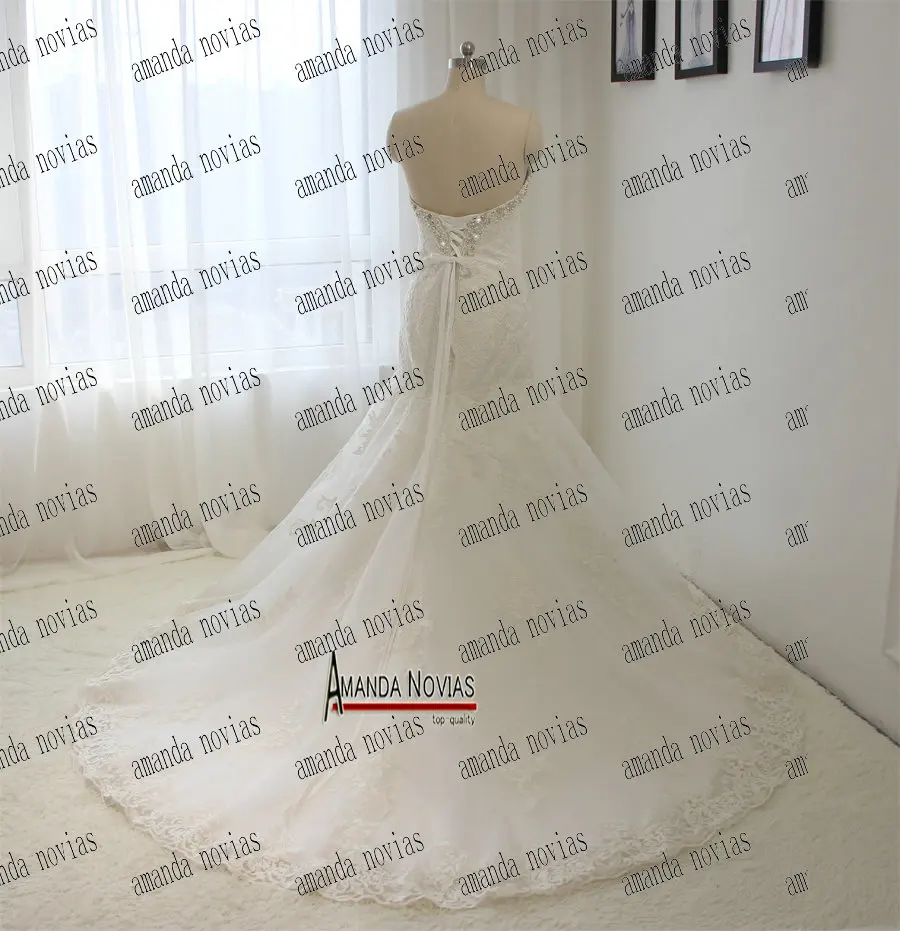 Кружевные свадебные платья с вырезом сердечком и бусинами в стиле русалки NS 1443|lace