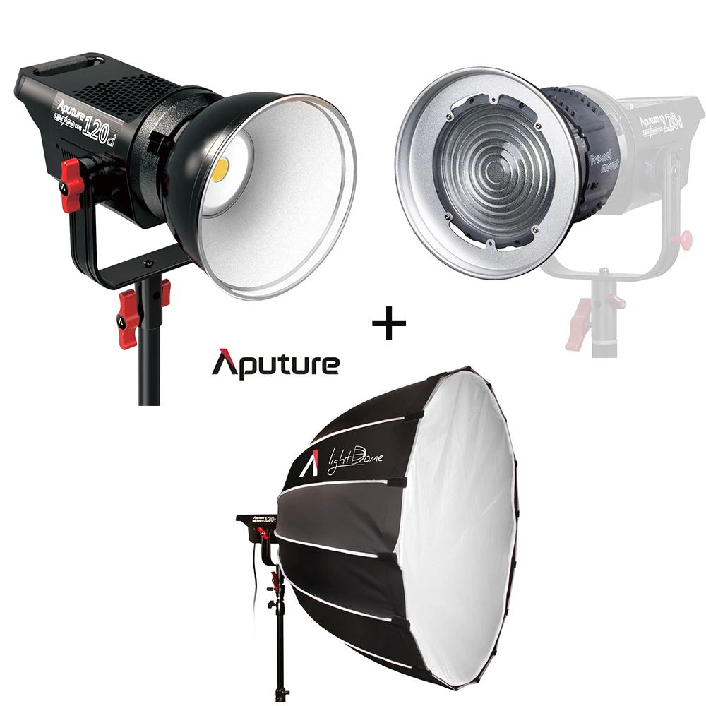 Aputure LED Video Light Kit LS C120d V-mount kit + Fresnel mount Dome Studio light | Электроника