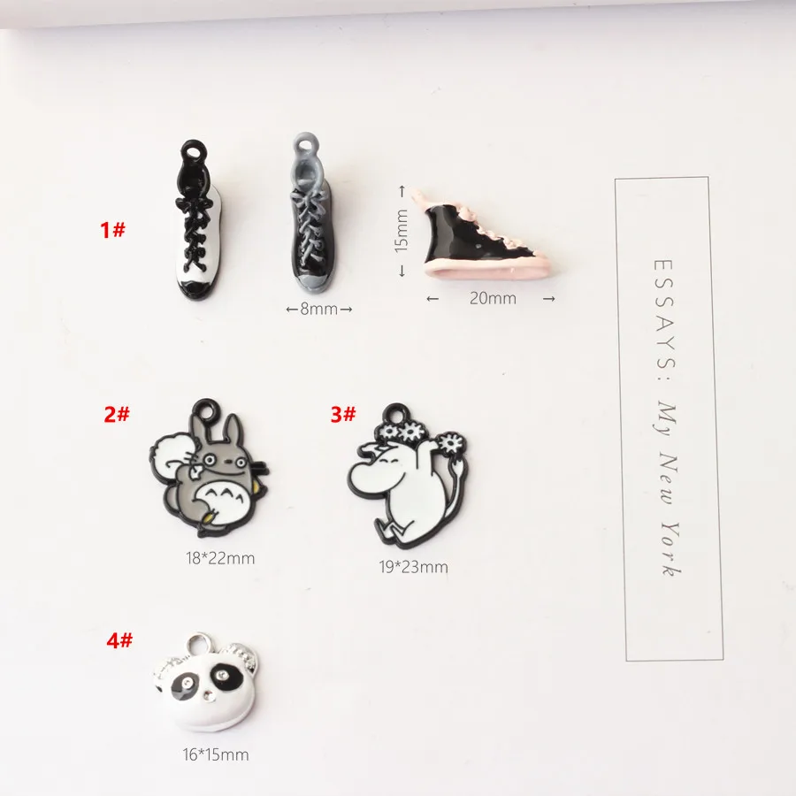 5 шт. сплав эмаль Тоторо Бегемот обувь ожерелье с подвесками на цепочке Чокер