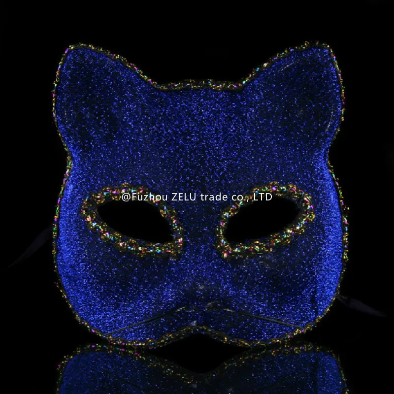 Zljq Творческий Хэллоуин Animal mask кошка Уход за кожей лица Маски для век Мода