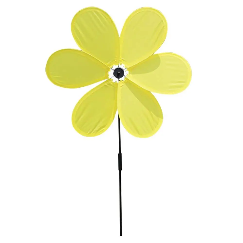 Флюгер Подсолнух лужайка Pinwheels ветряная мельница вечерние Pinwheel Wind Spinner для украшения сада безопасно использовать - Цвет: Yellow