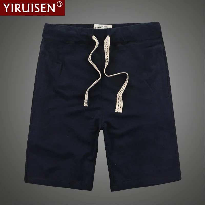 Шорты YIRUISEN мужские с кулиской Брендовые повседневные короткие штаны из 100% хлопка