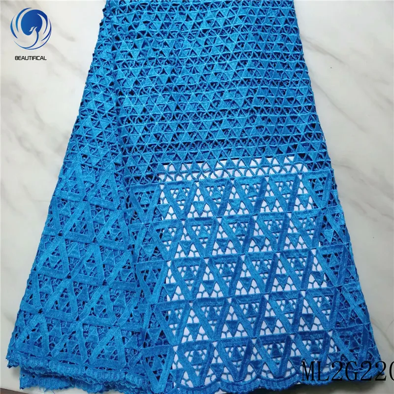 

BEAUTIFICAL African Guipure Lace Fabric 2019 5 Yards Embroidery Cord Lace Nigerian Free Shipping ML2G220