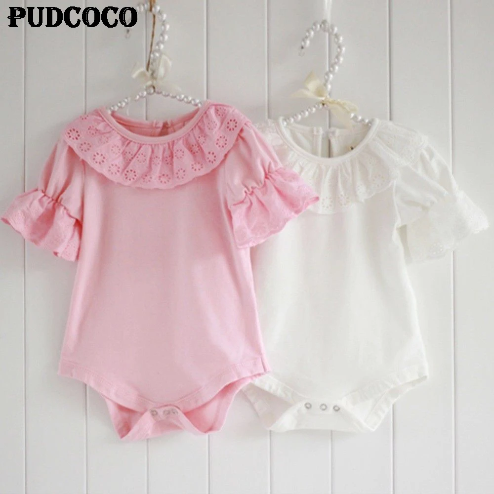 Новинка лета 2017 очаровательный кружевной комбинезон с коротким рукавом для