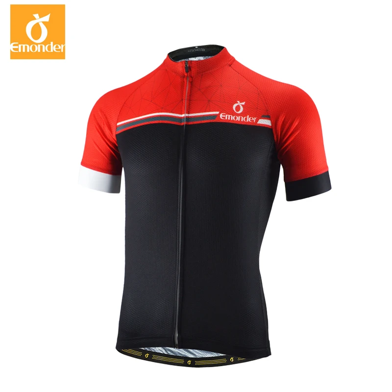 

Emonder для мужчин Велоспорт Джерси короткий рукав Майо Ciclismo дышащий уютный 2019 Pro Team MTB дорожный велосипед велосипедный спорт Джерси Красный