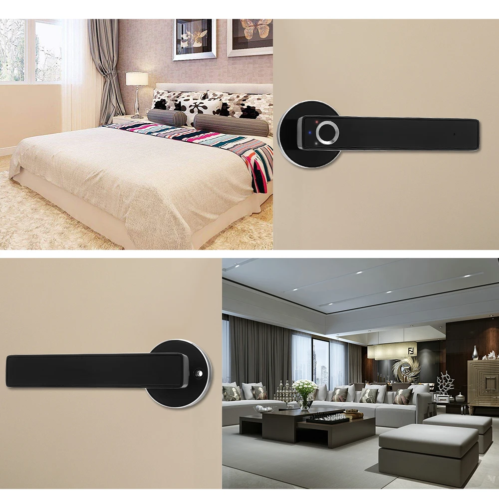 

Electronic Door Lock Biometric Fingerprint Semiconductor Fingerprint Lock Smart Door Lock Stainless Steel Automatic