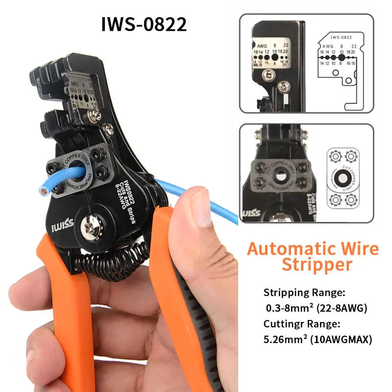 IWS 0822/HS 700B автоматические плоскогубцы провода зачистки многофункциональный