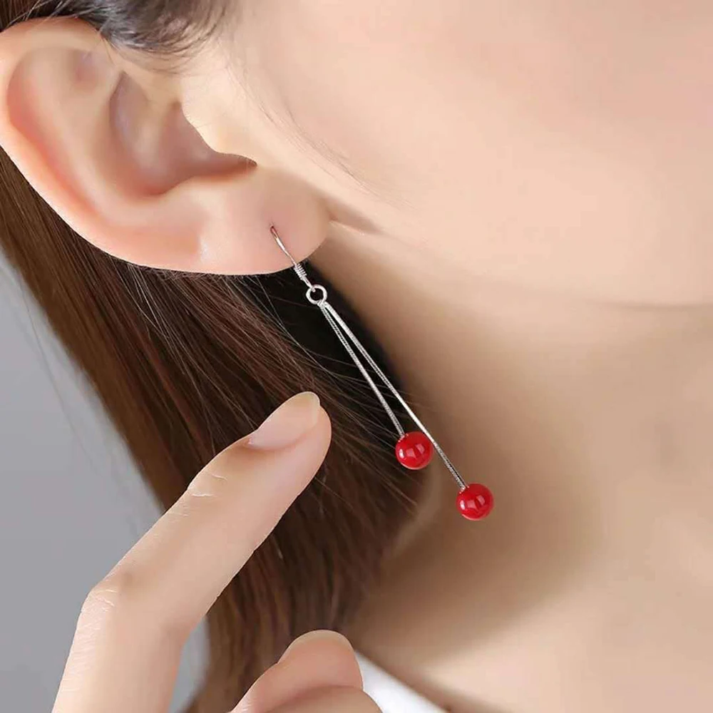 Женские Висячие серьги XZP корейские медные сережки с серебряным покрытием и