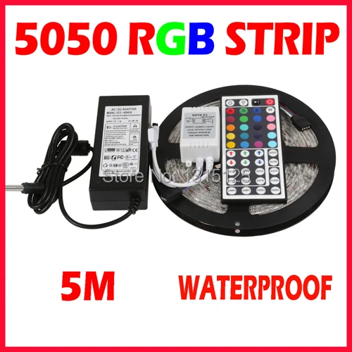 Светодиодная лента RGB 5 м 300 светодиодов 5050 SMD 44Key ИК пульт дистанционного