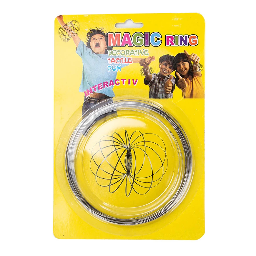 3D потока кольцо кинетическая Пружинные игрушки Spinner Металлический против