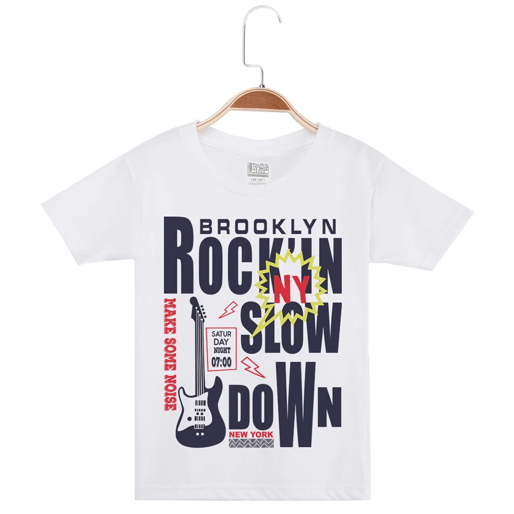 

New T Shirts Kids Tshirt Short Sleeve Cotton O-Neck Boys Funny T-Shirt Child Clothing Boy Creative Letter Print Tees Hipster Top
