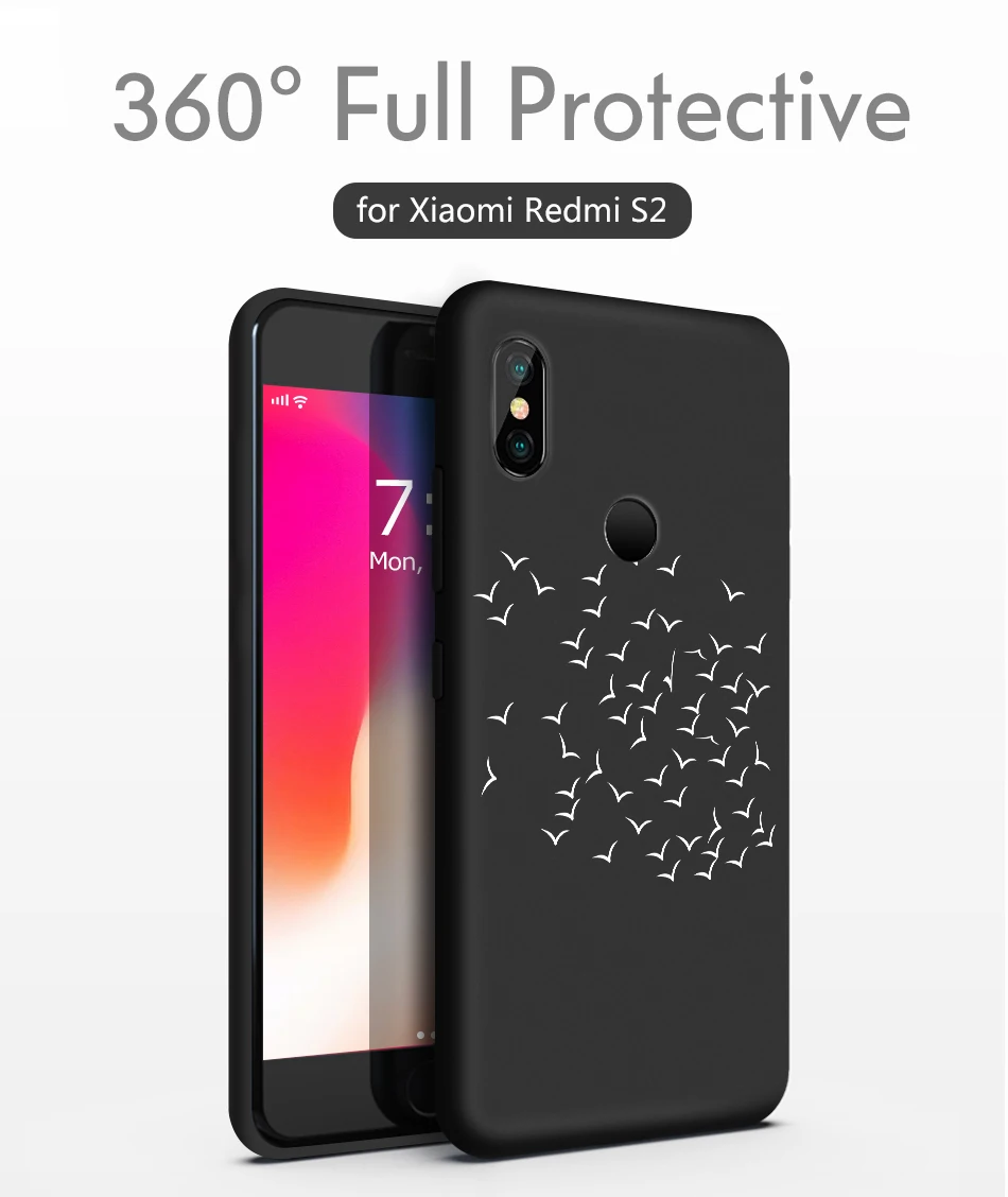 Для Xiaomi Redmi Note 4 4X7 6 Pro 4A 4X S2 тонкий мягкий ТПУ Матовый яркий цвет разноцветная задняя крышка Funda для Xiaomi Mi A2 Lite чехол