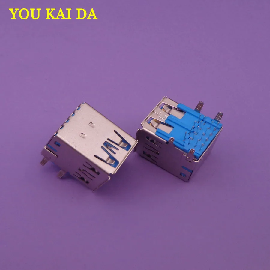 20 шт./лот высокоскоростные паяльные разъемы с двумя портами USB 3 0 типа A 90 градусов