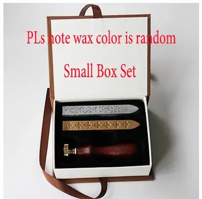 small box Персонализированные две инициалы воск печать штамп, настроить двойной monogra воск уплотнение штамп Свадебные приглашения 12 шрифт на ваш выбор - Цвет: small box