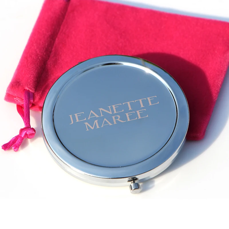 200x персонализированные круглый компактный зеркала Бесплатная выгравированы