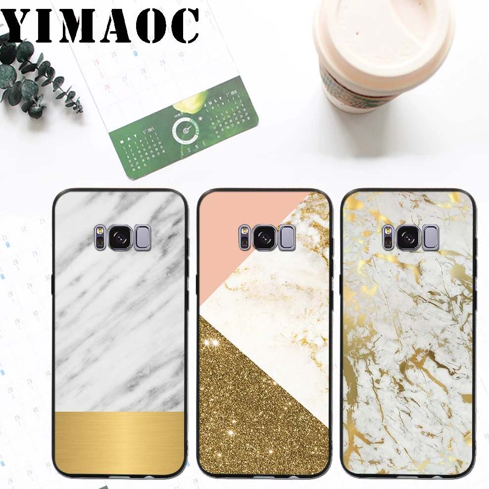 YIMAOC гранитный скраб Мрамор камень мягкий силиконовый чехол для телефона samsung Galaxy