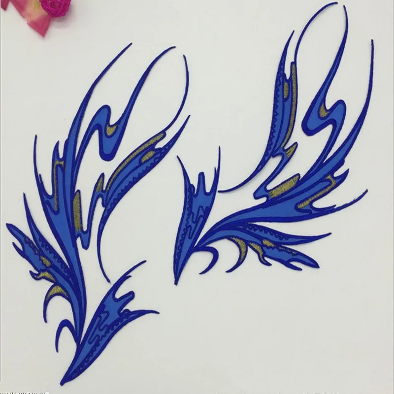 2 пара/лот большая аппликация с крыльями нашивка ткань железо куртка одежда