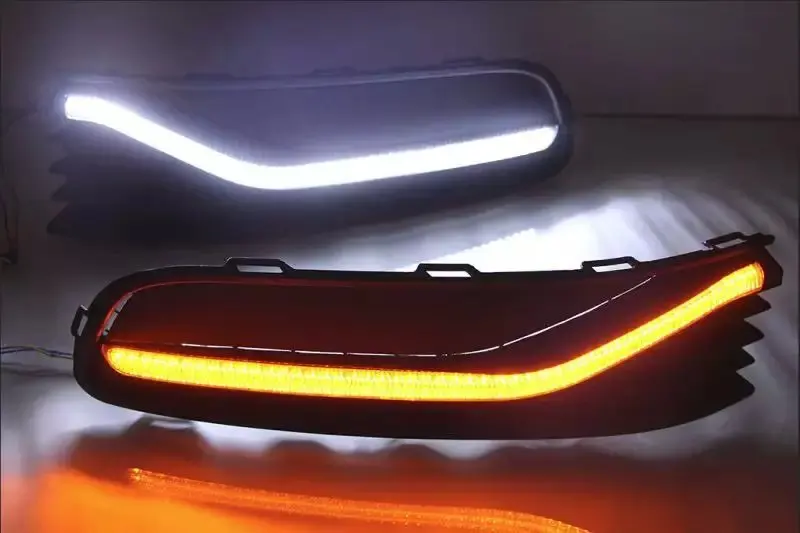 

led drl daytime running light for VW polo 2015 with yellow turn light function top quality exact installation