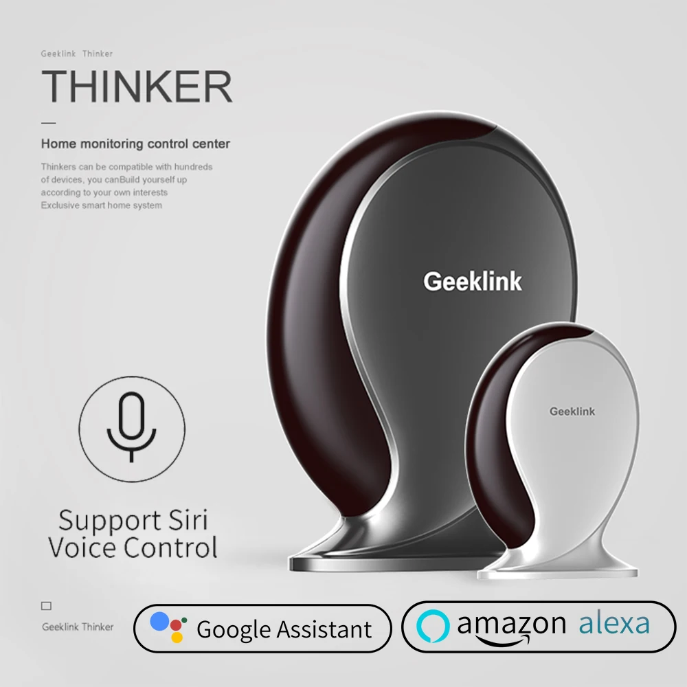 Geeklink Thinker wifi+ IR+ RF пульт дистанционного управления Siri Голосовое управление Лер для Amazon Alexa Google Home IFTTT 315/433 МГц центр безопасности