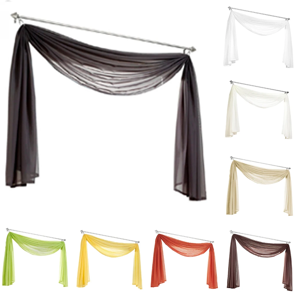 Pure Colorful Tulle Curtain Panel Window Balcony Room Divider Home Decor | Дом и сад