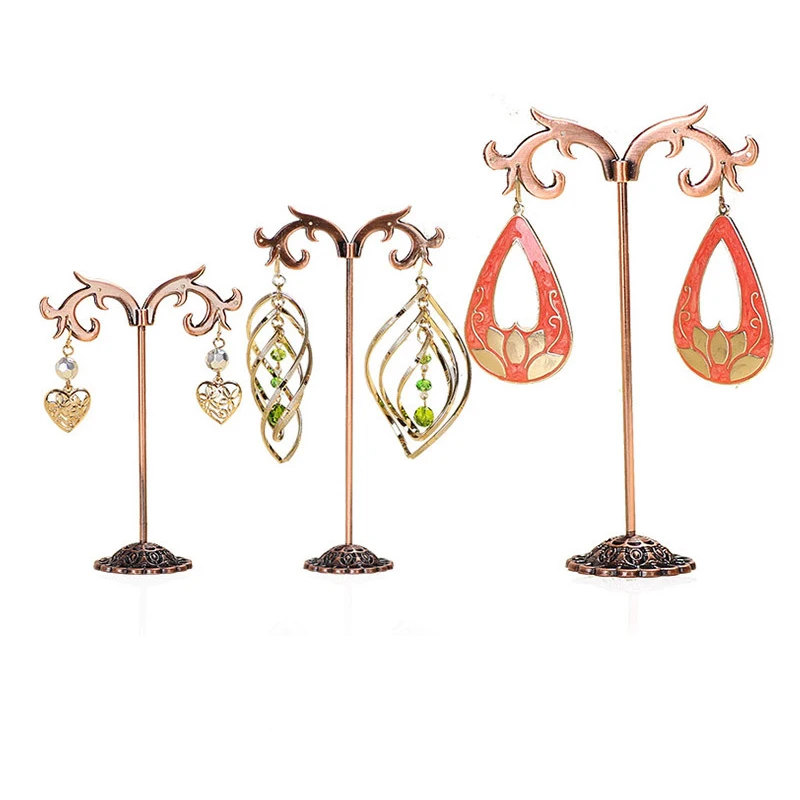 2018 Бесплатная доставка античная латунь серьги в форме дерева дисплей стенд