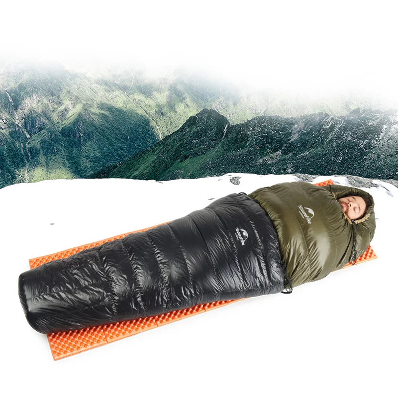 NatureHike сверхлегкий спальный мешок на половину груди 350 г, спальный мешок на утином пуху, спальный мешок для кемпинга, NH17S018-D