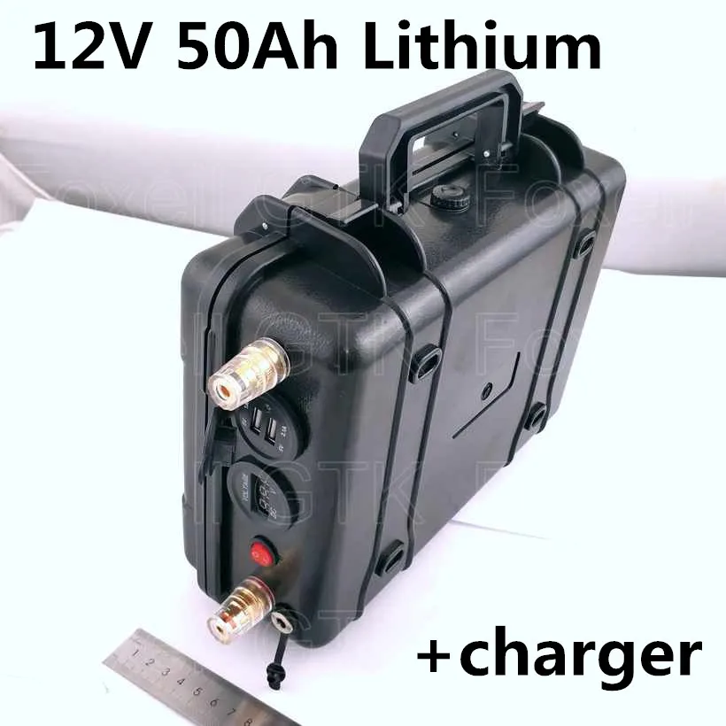 Литиевый аккумулятор 12В 50ач 11 1 В литий-ионный с BMS и USB-портом для электросвязи