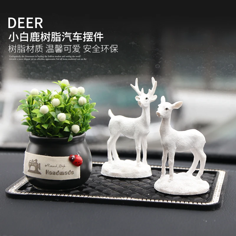 

Creative Ornaments Male And Female Deer Car Accessories Doll Cars Decorative Vehicle Mounted Ornaments
