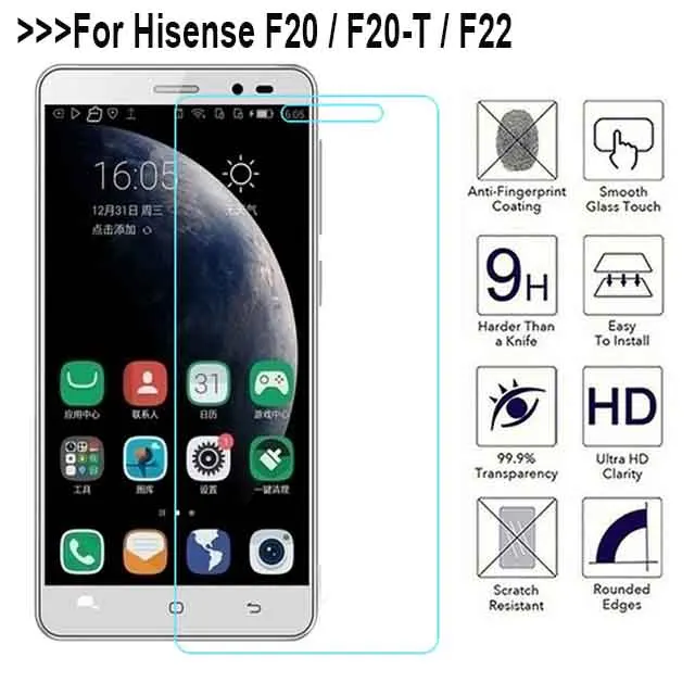2.5D закаленное Стекло для Hisense F20 F20-T F22 Экран Защитная пленка с уровнем твердости 9 H